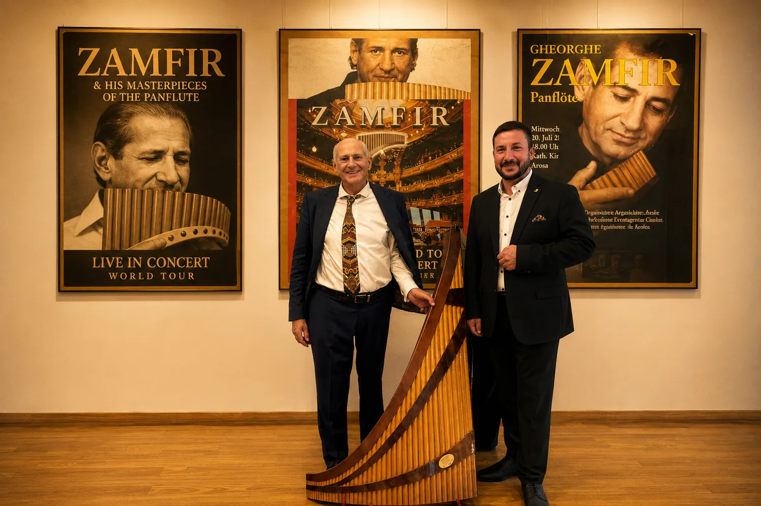 Petr Tomeček s Maestrom Gheorghem Zamfirom, Centrul Cultural Gheorghe Zamfir, Găești (september 2024).